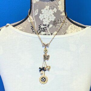 Vintage Chunky/Statement Betsy Johnson Multi Charm Necklace